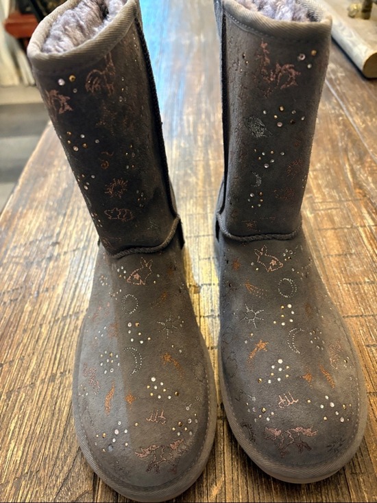 UGG Classic Mini Zodiac Boots Grey Size 8 NWOB - Picture 4 of 9